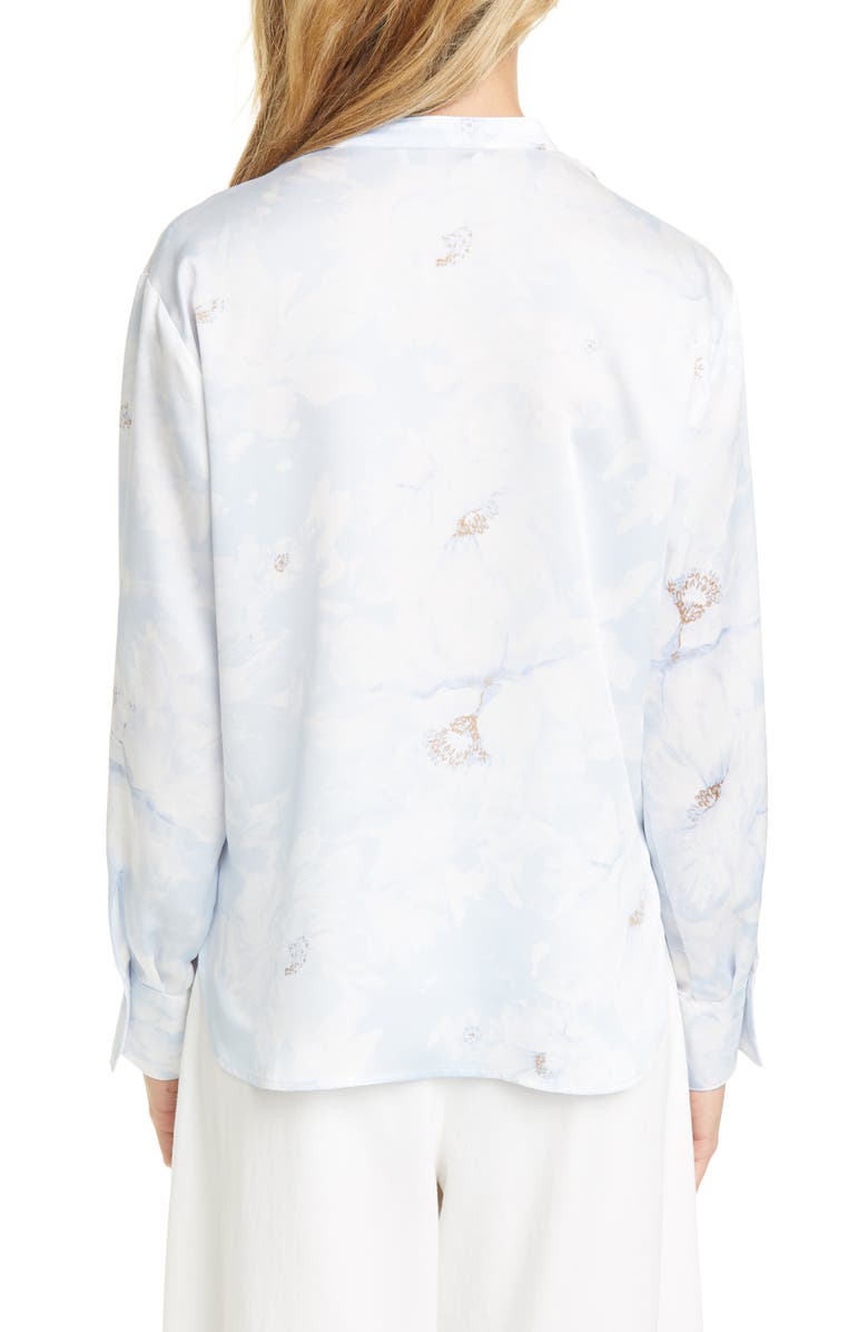 Vince Magnolia Band Collar Blouse, Alternate, color,