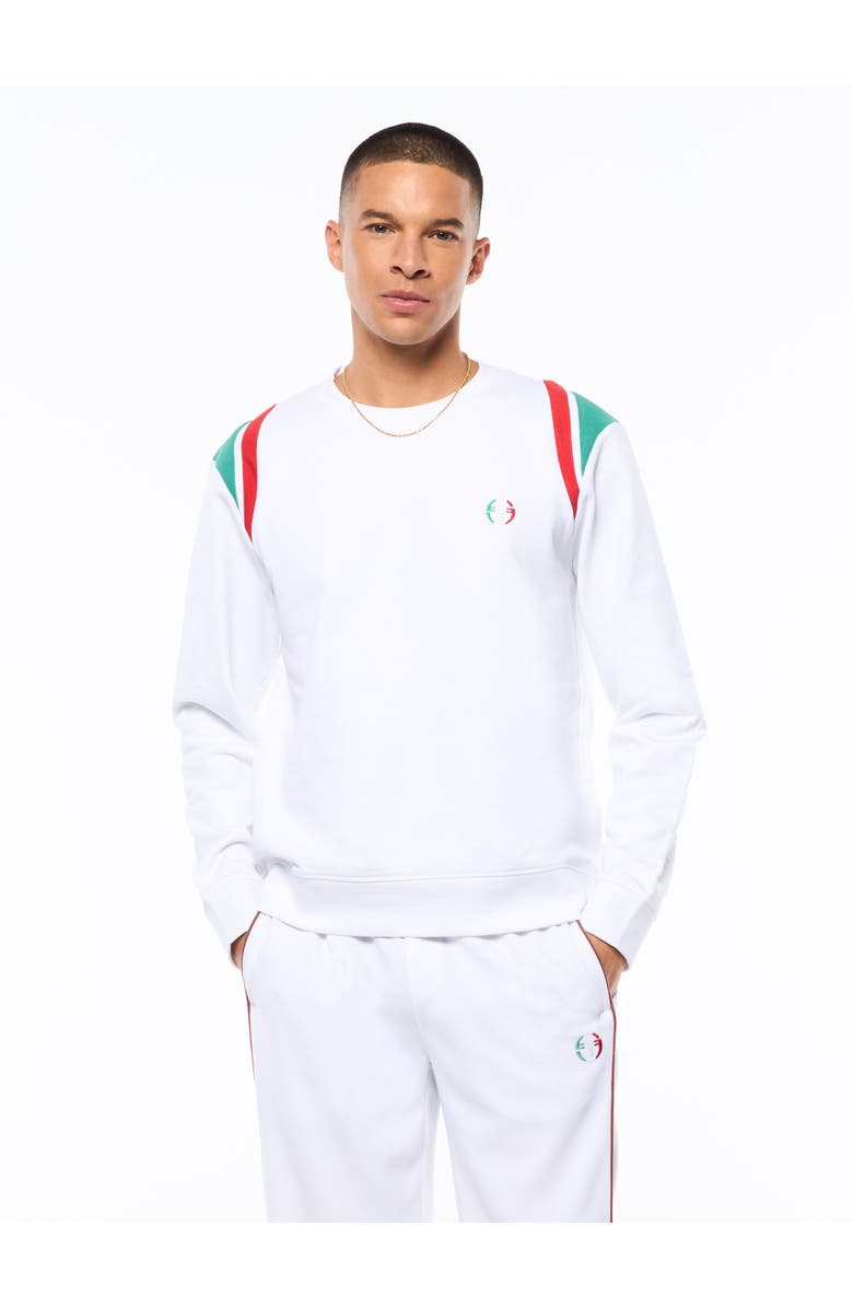 Sergio Tacchini Eredita Crewneck, Main, color, Brilliant White