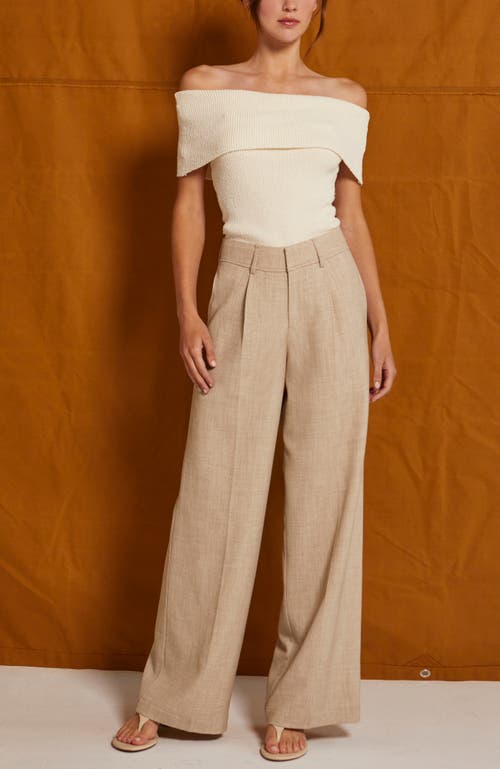 CRESCENT CRESCENT PLEATED WIDE LEG PANTS