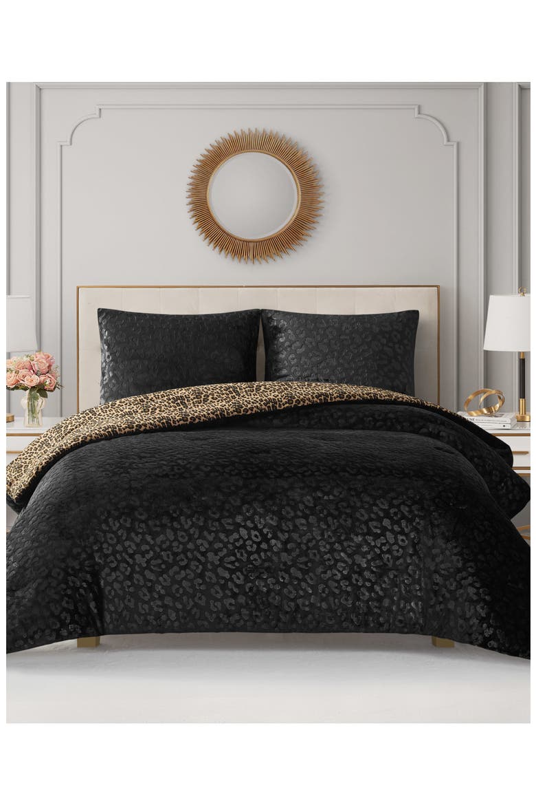 Reversible Animal Print Comforter Set, Alternate, color, LEOPARD