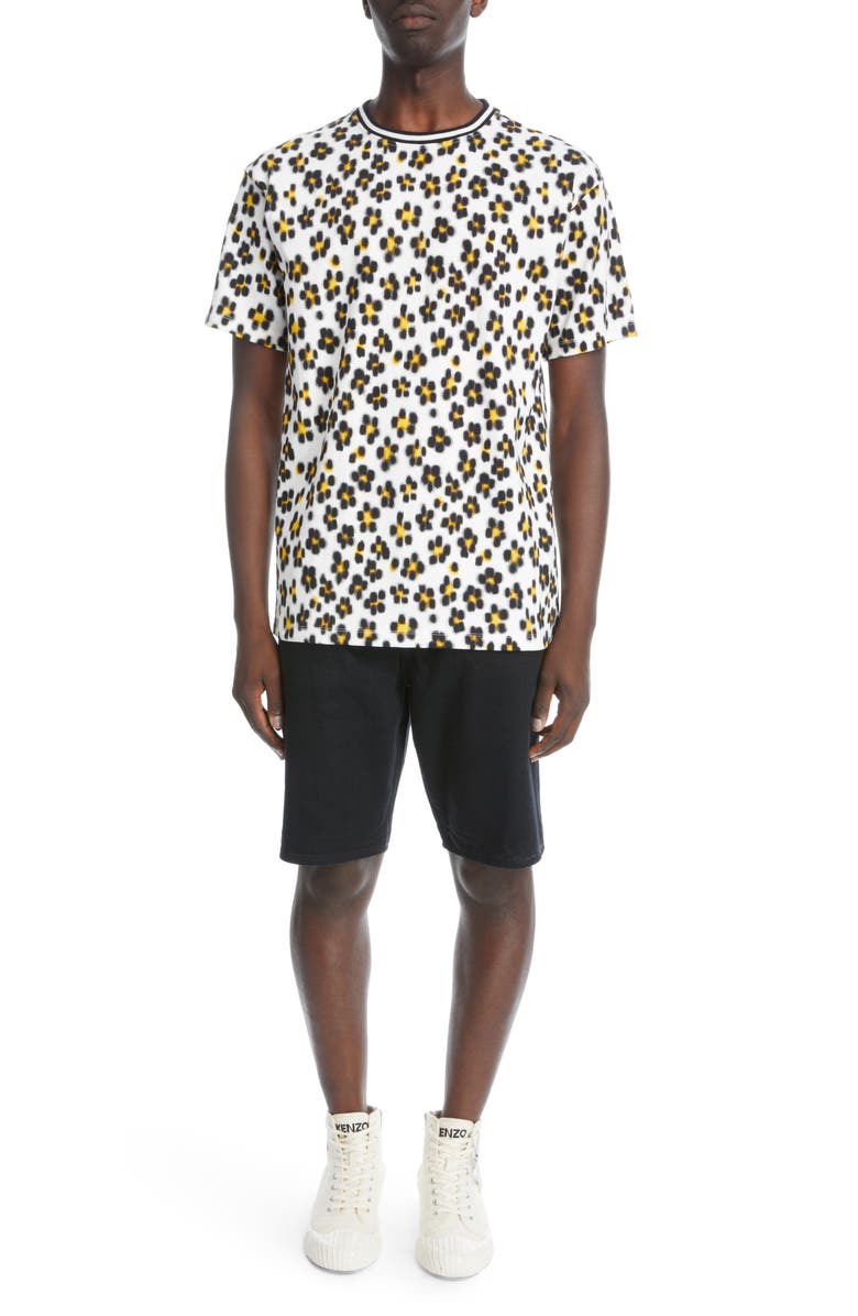 KENZO Hana Leopard Print Short Sleeve T-Shirt, Alternate, color, 