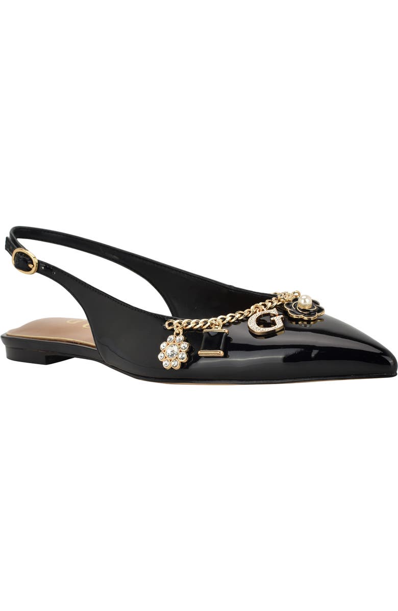 GUESS Daisee Slingback Pointed Toe Flat, Main, color,