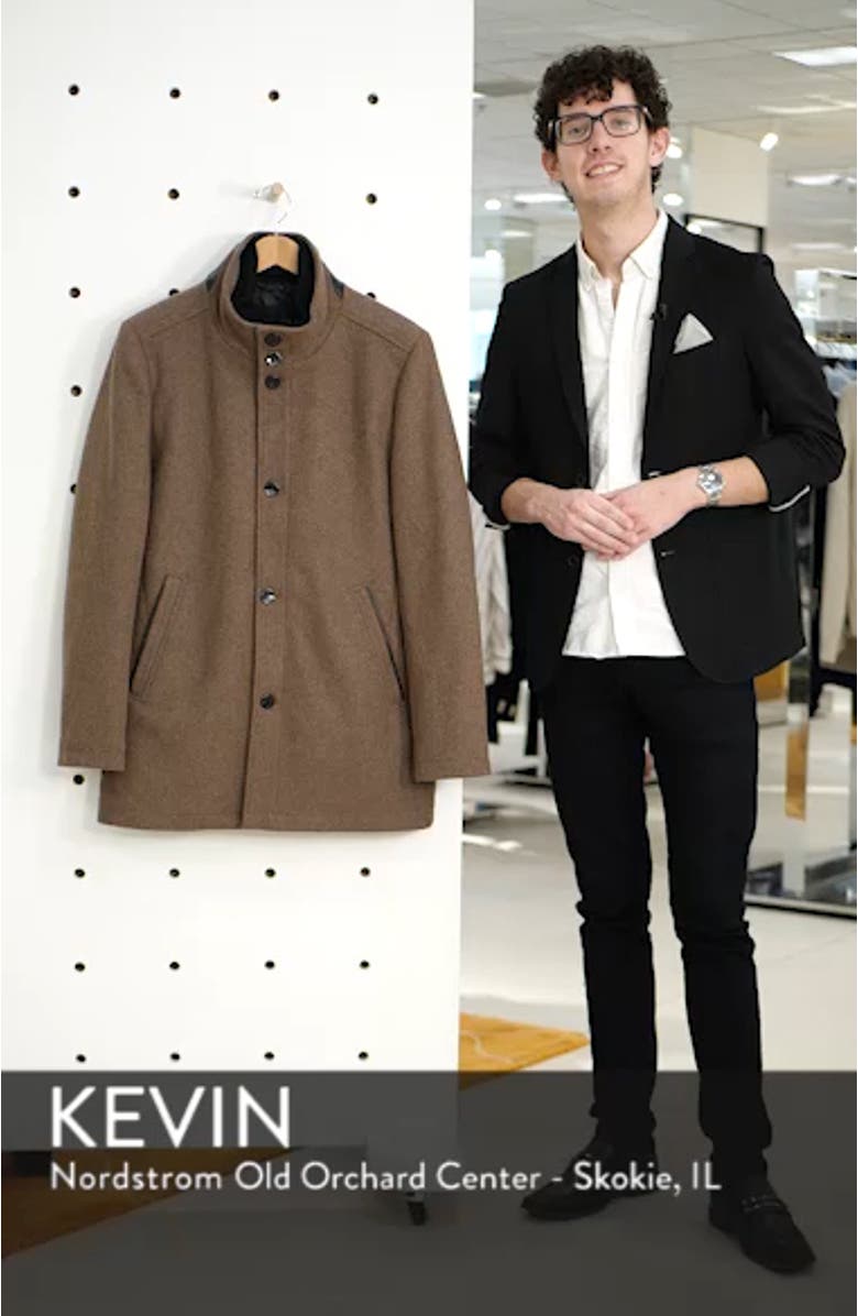 Classic Wool Blend Car Coat with Inset Bib, sales video thumbnail