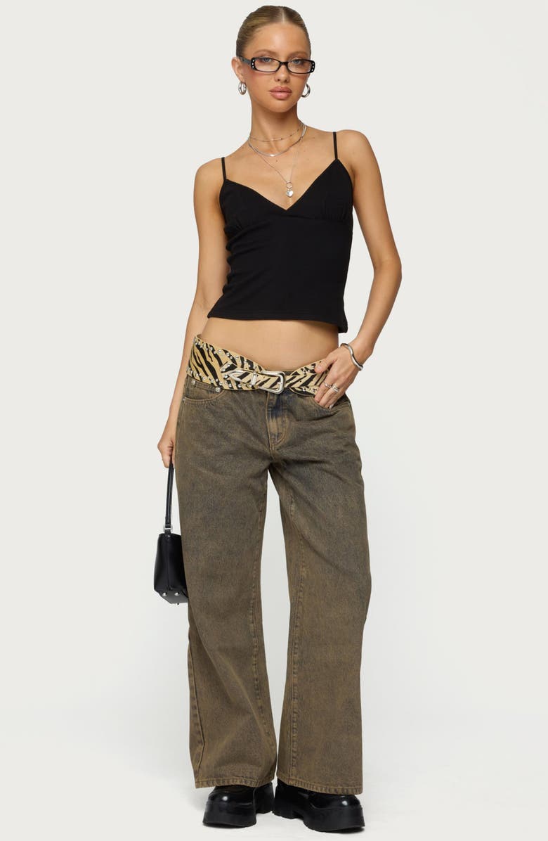 EDIKTED Rosina Crop Camisole, Alternate, color, Black