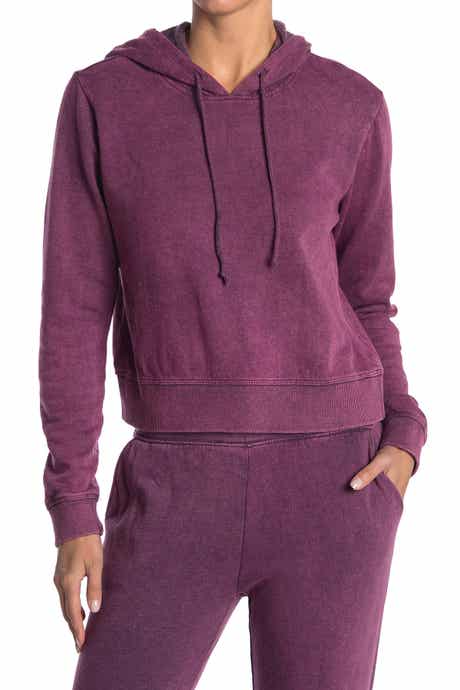 Threads 4 Thought Rose Mineral Wash Crop Hoodie
