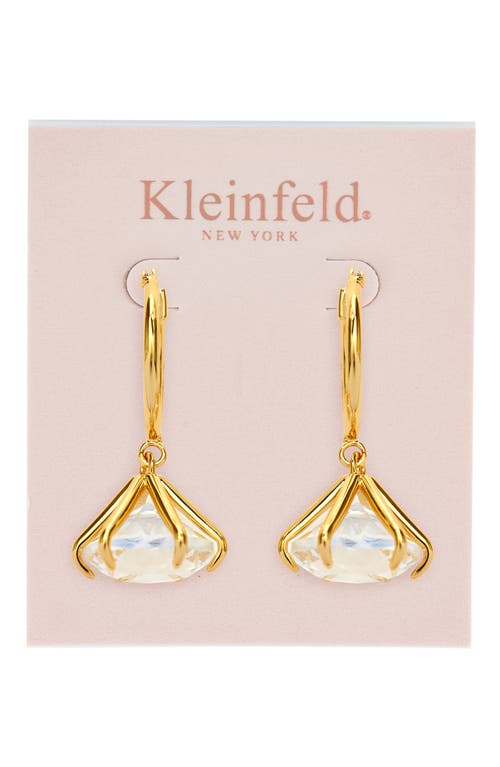 Kleinfeld Crystal Ring Drop Hoop Earrings