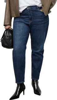 MANGO High Waist Ankle Mom Jeans