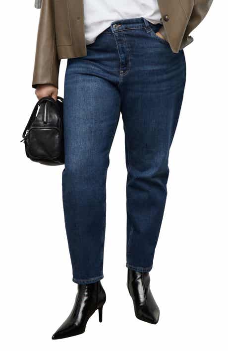 High Waist Ankle Mom Jeans