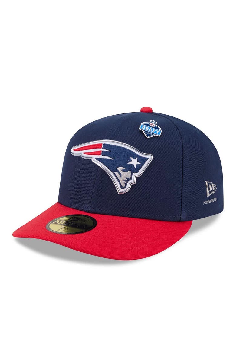 Men's New Era  Navy/Red New England Patriots 2026 NFL Draft Pre-Curved 59FIFTY Fitted Hat, Main, color, Navy