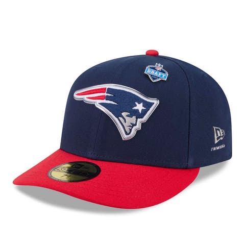 Men's New Era  Navy/Red New England Patriots 2026 NFL Draft Pre-Curved 59FIFTY Fitted Hat