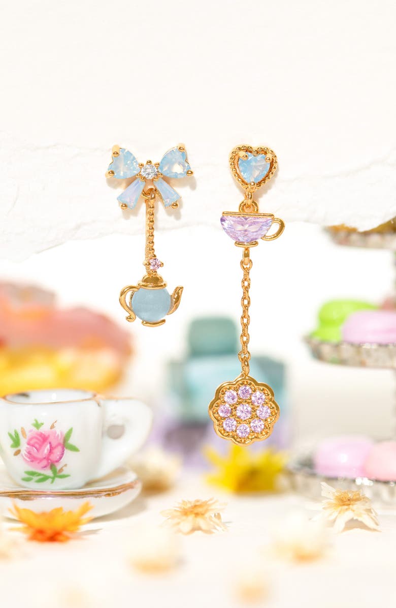 Girls Crew Disney Alice In Wonderland Dangle Earring Set, Alternate, color, Gold