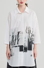 LUUKAA Harlow Printed Cotton Shirt