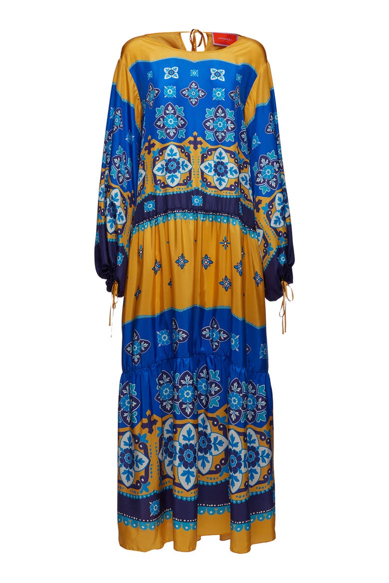 Vesta Dress, Alternate, color, Tiles Degradé Giallo Blue