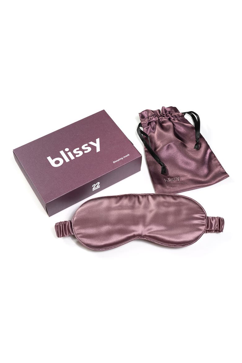 Silk Sleep Mask, Alternate, color, PLUM