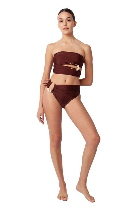 Spaghetti Swimsuit mizuasobi ブラウン　brown Spaghetti Swimsuit mizuasobi ブラウン brown