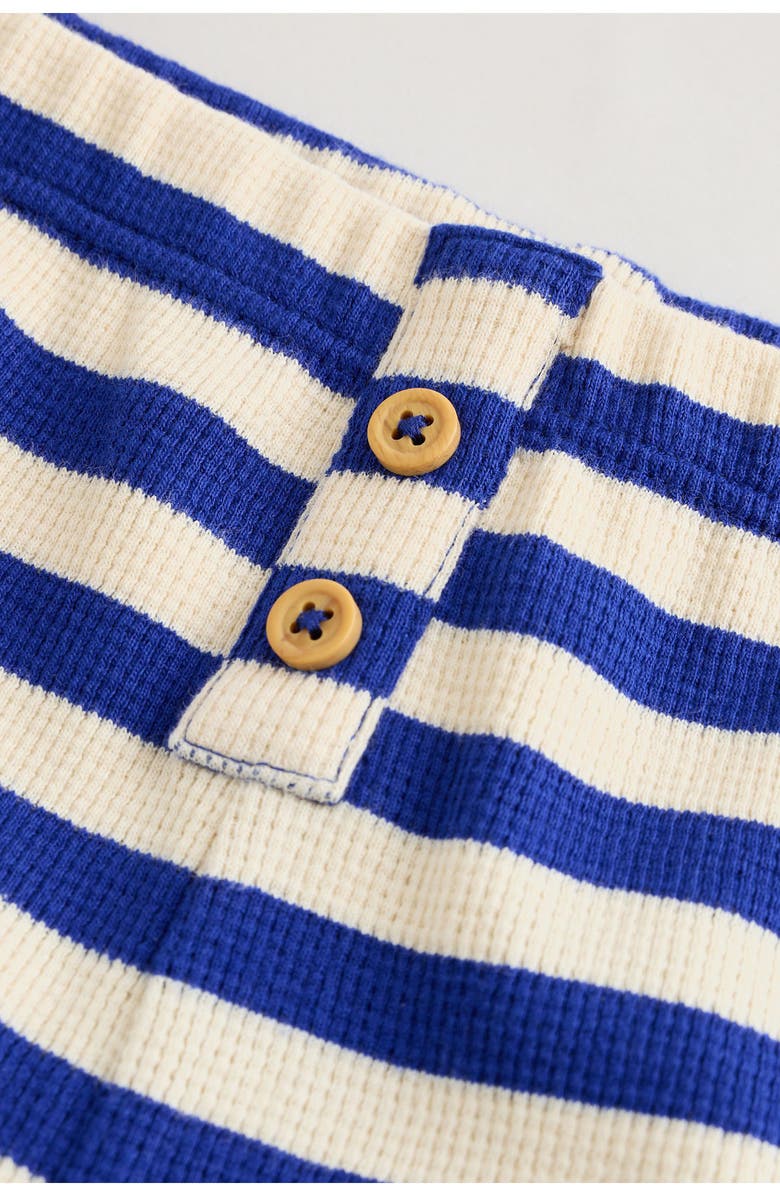 NEXT Stripe Stretch Cotton Thermal Top & Shorts Set, Alternate, color, Blue