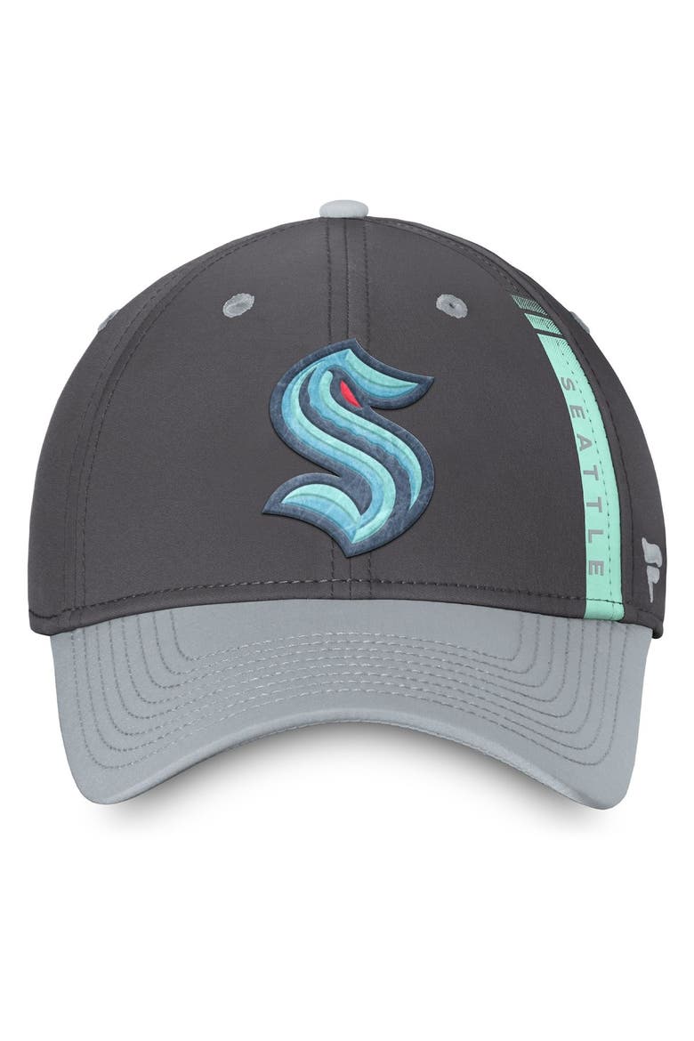 Men's Fanatics Branded Charcoal/Gray Seattle Kraken Authentic Pro Home Ice Flex Hat, Alternate, color, Charcoal