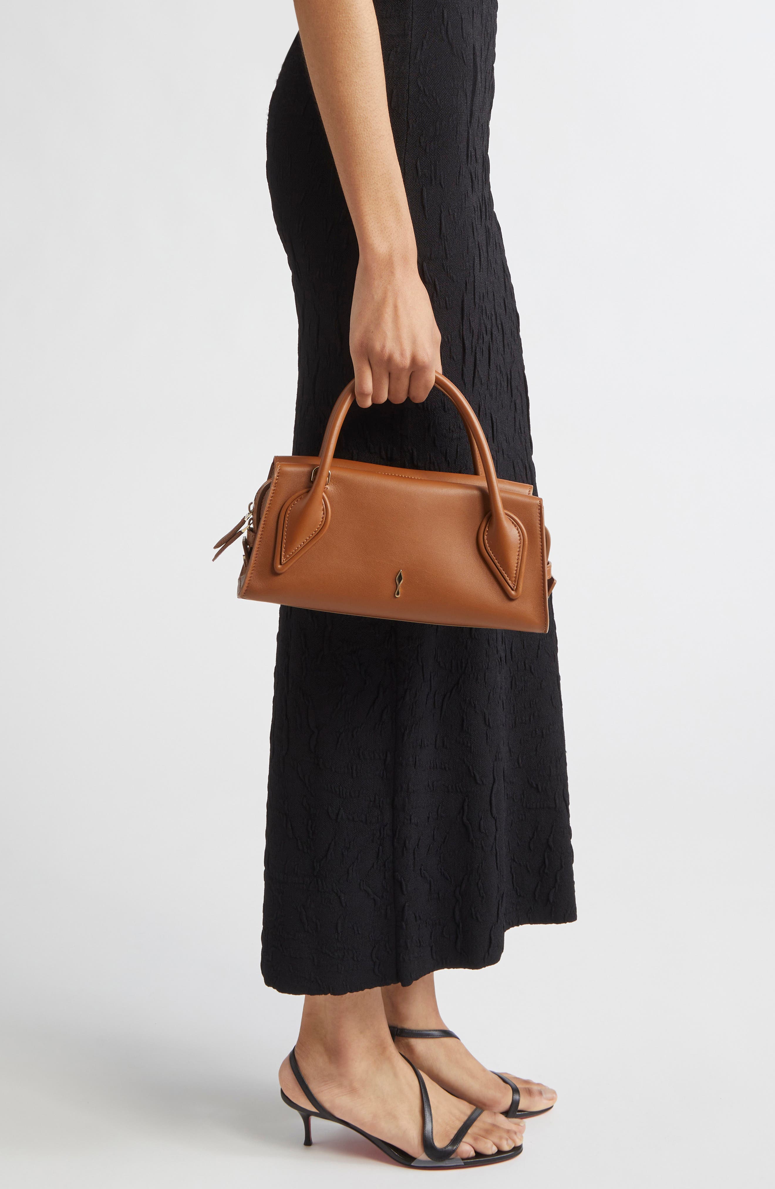 Mini Lambskin Baquette Bag, Alternate, color, CUOIO
