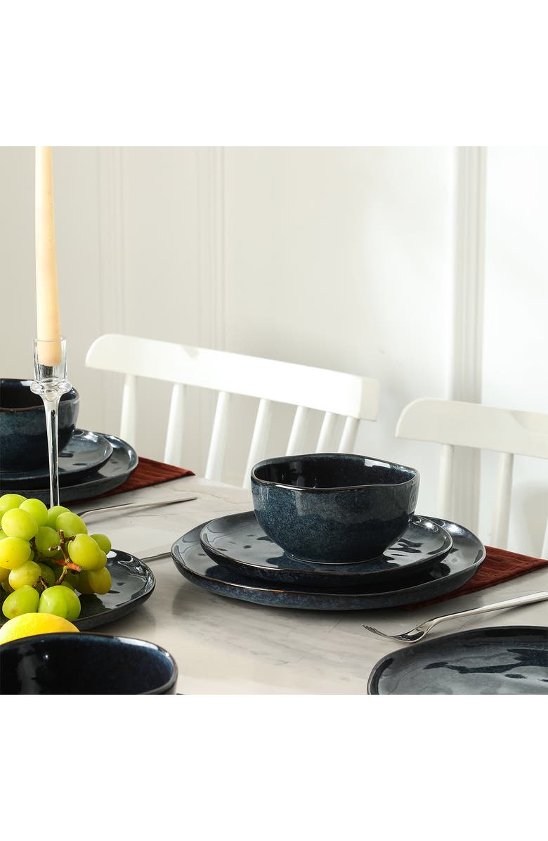 Stone Lain Mirella Stoneware 24-Piece Dinnerware Set, Alternate, color, Blue