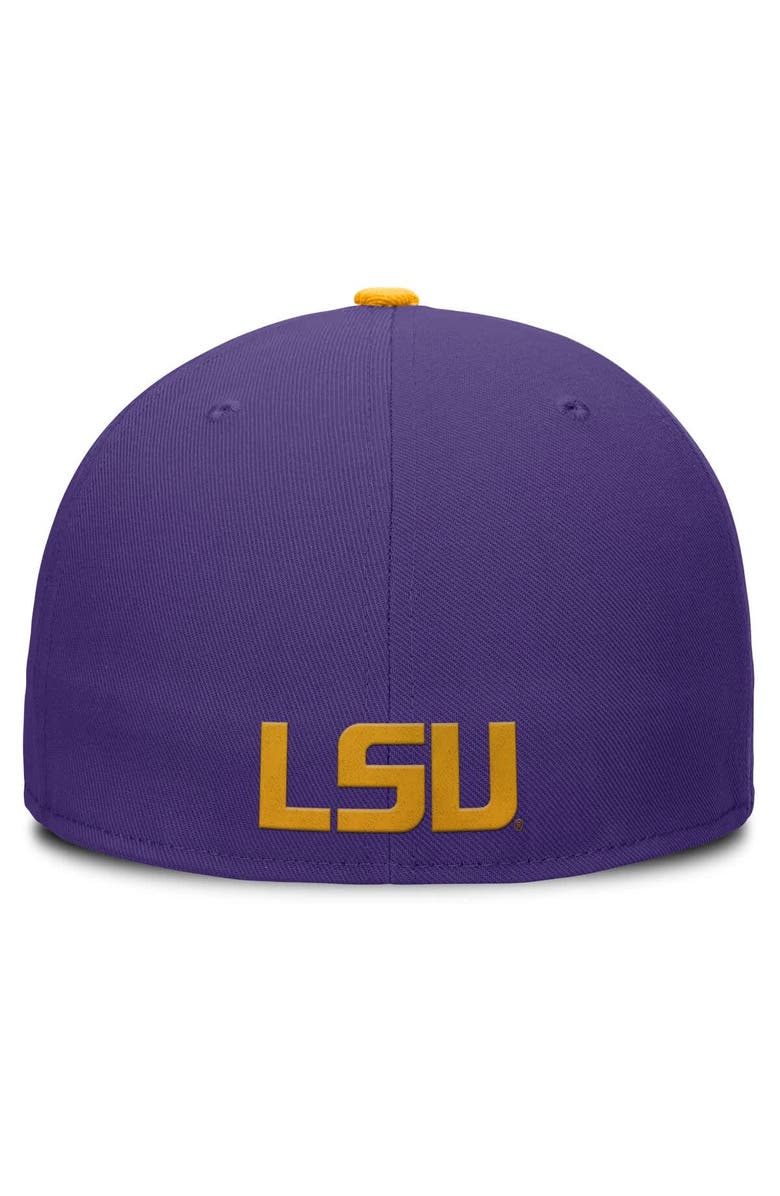 Nike Men's Nike Purple/Gold LSU Tigers Two-Tone Primetime Performance Fitted Hat, Alternate, color, Purple