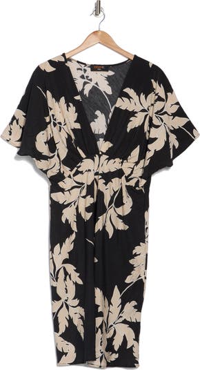 Floral Short Sleeve Empire Waist Dress