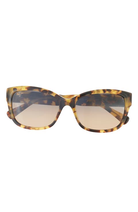 55mm Polarized Cat Eye Sunglasses