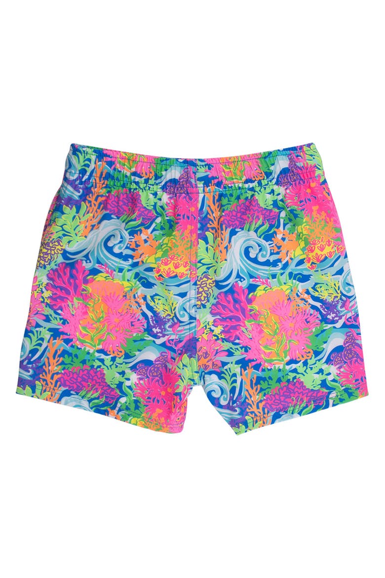 UPF50+ Sun Protected Stretch Swim Trunks, Alternate, color, Neon Ocean Coral