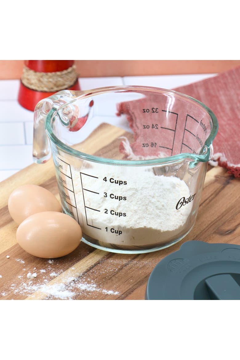 Coolidge 4 Cup Clear Glass Measuring Cup with Snap on Lid, Alternate, color, Clear