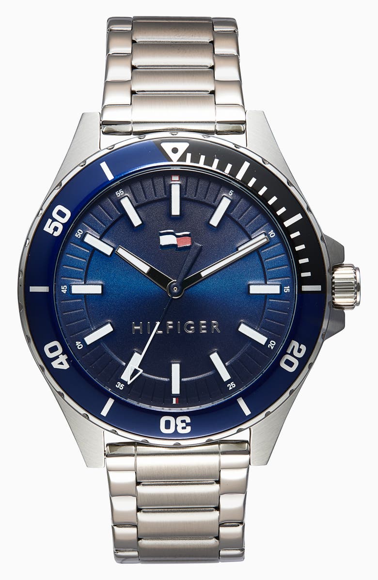 Tommy Hilfiger Logan Bracelet Watch, 43mm, Main, color, Blue