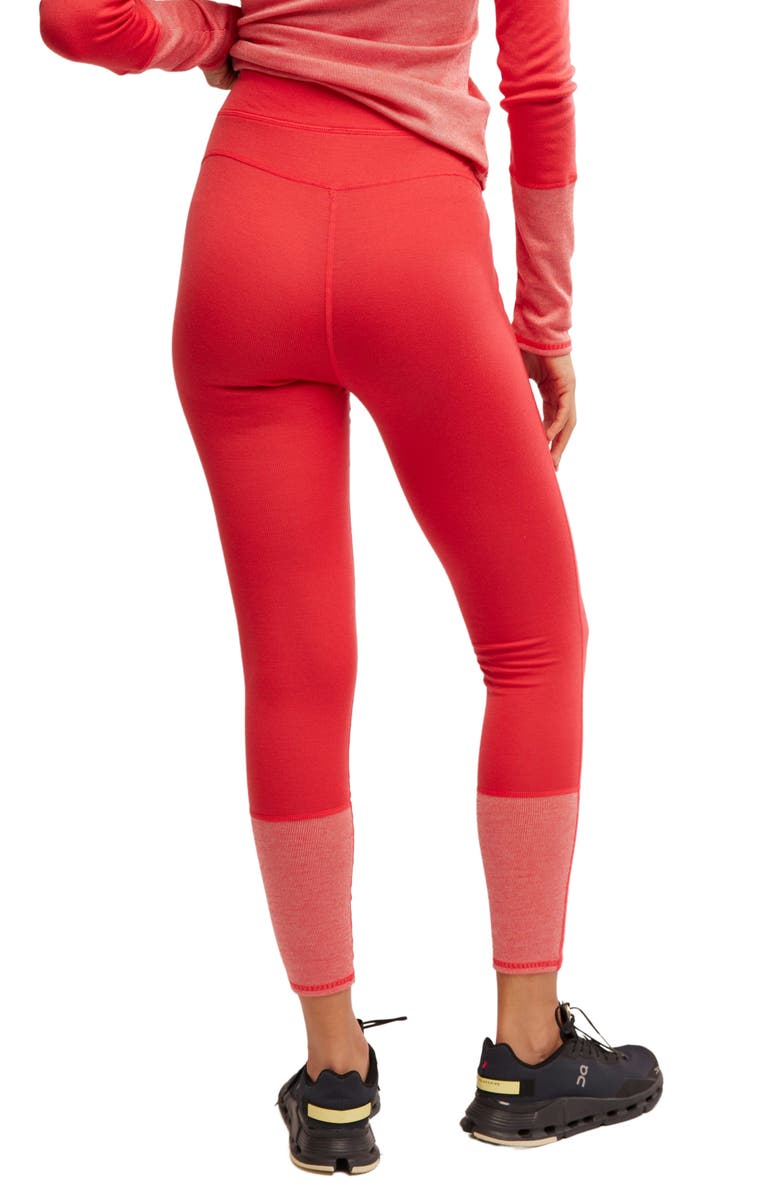 Free People Moonlight Wool Blend Base Layer Leggings, Alternate, color, Winterberry