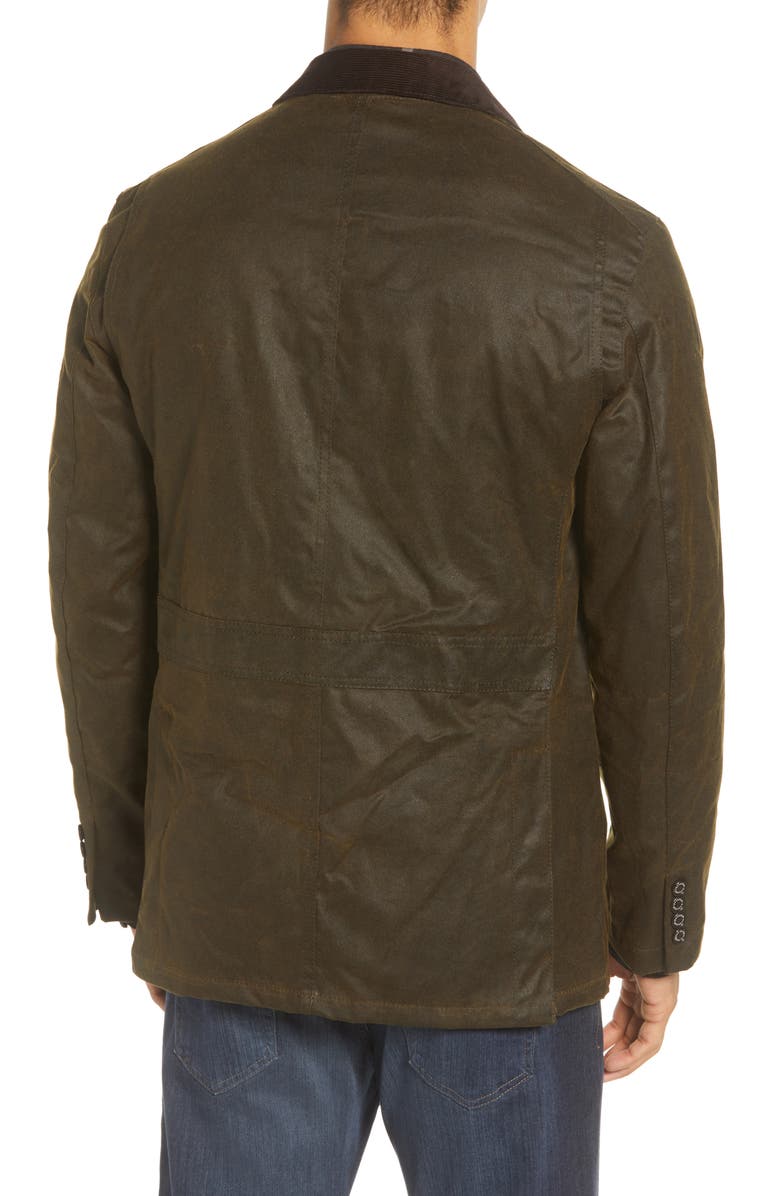 Barbour Lutz Water Resistant Waxed Cotton Jacket, Alternate, color, 