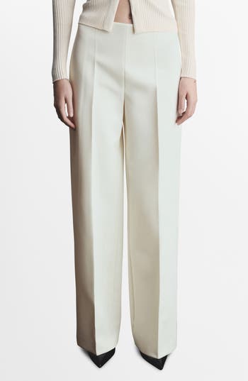 Shop Mango Wide Leg Crop Pants
