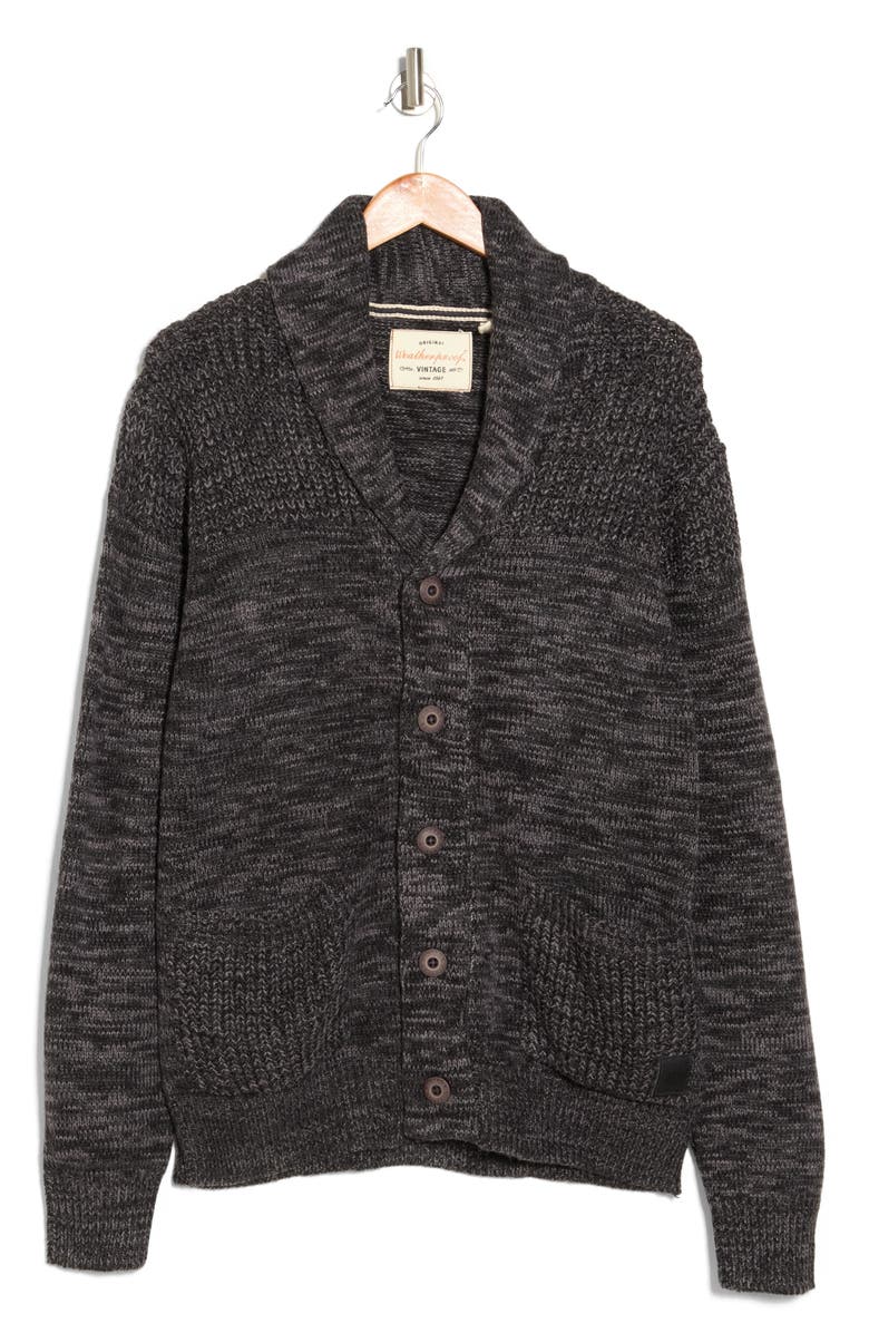 WEATHERPROOF VINTAGE Shawl Collar Button Front Sweater, Alternate, color, 
