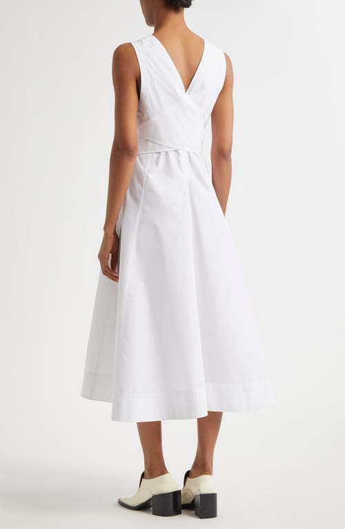 3.1 Phillip Lim Sleeveless V Neck Belted Midi Dress In White