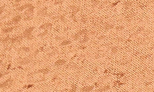 Vince Camuto Animal Print Jacquard Chenille Mesh Mock Neck Top In Brown