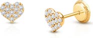 Tiny Blessings 14K Gold Dearest Heart Studs Screw Back Earrings