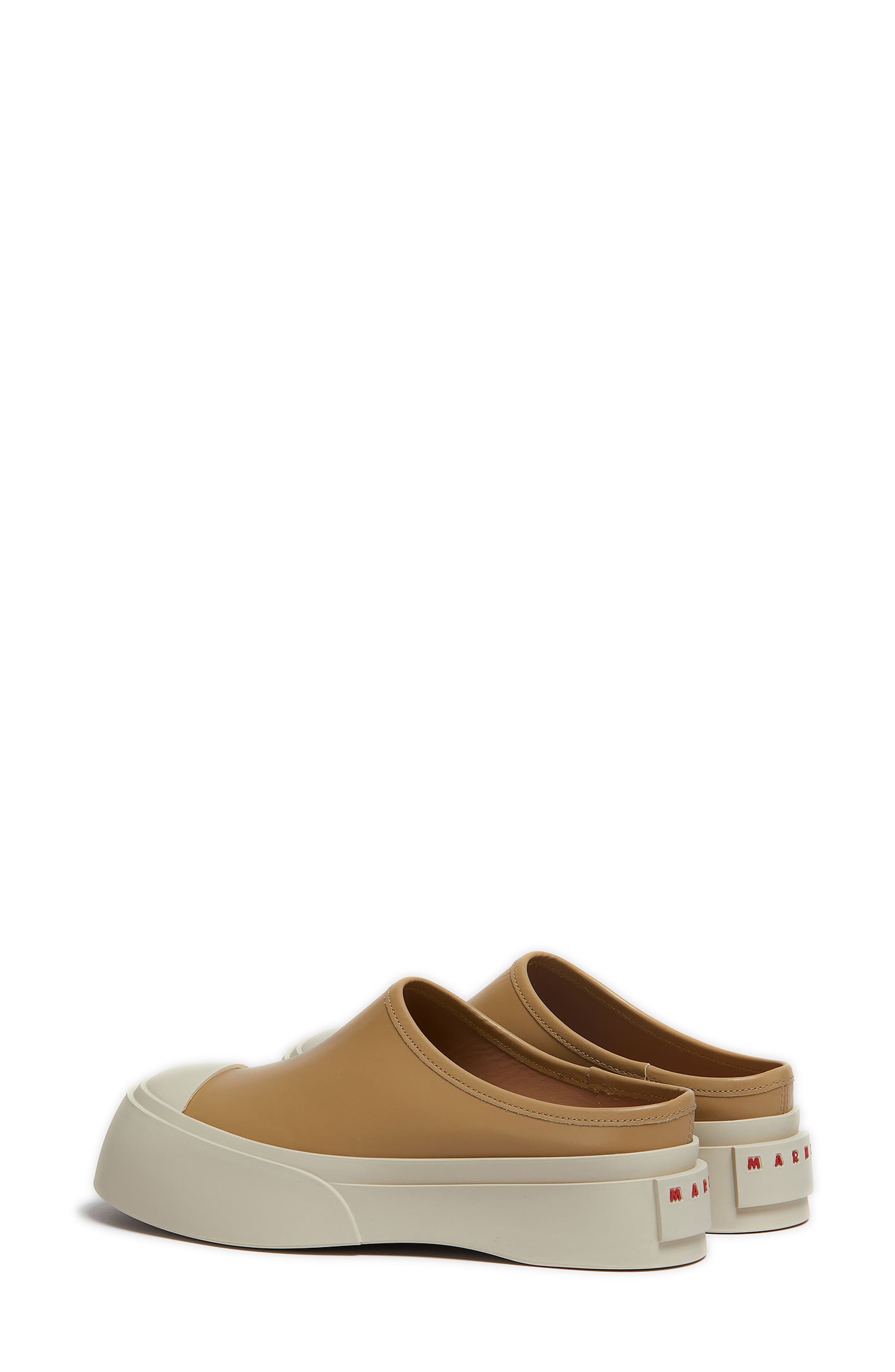 Marni Pablo Leather Mule Sneaker, Alternate, color, Cream