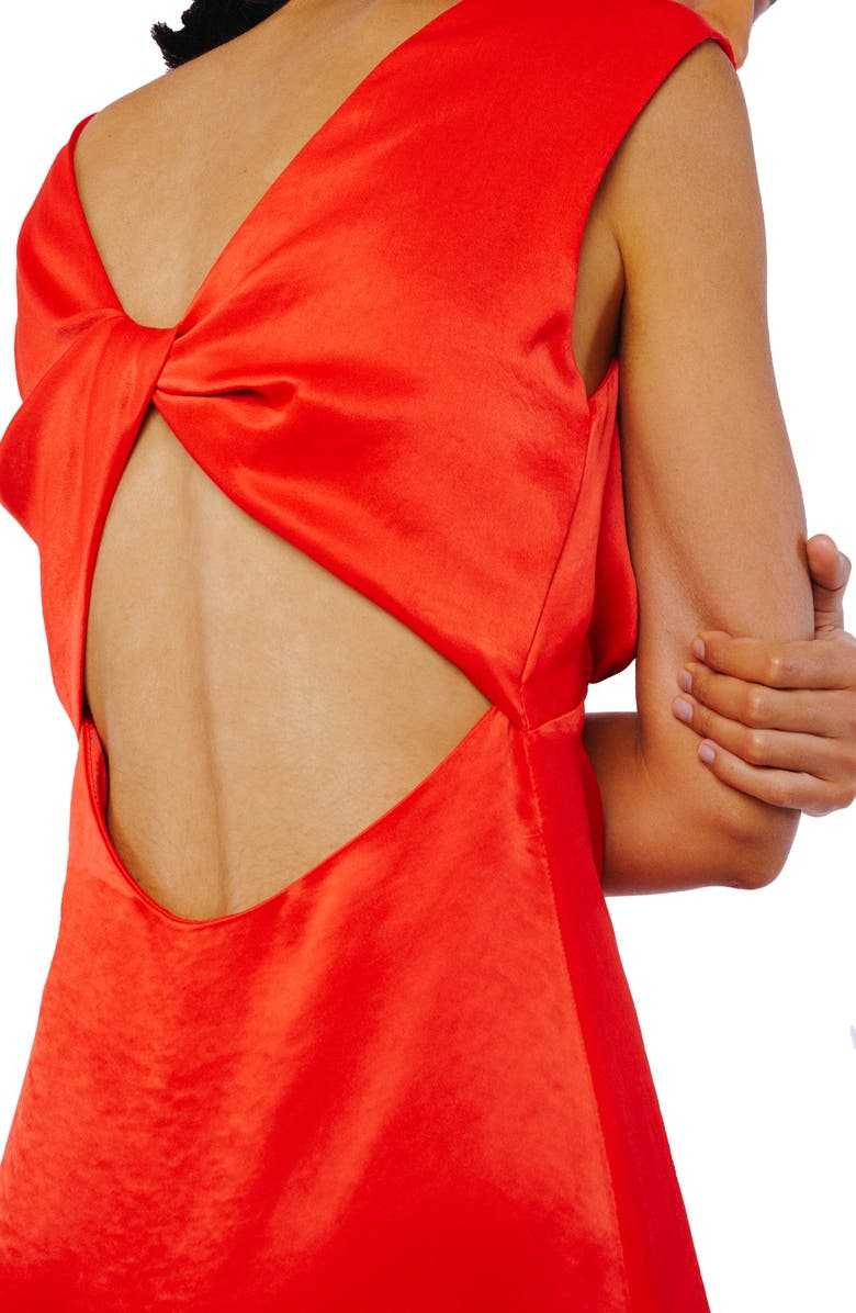 CIEBON Penny Back Cutout Satin Gown, Alternate, color, 