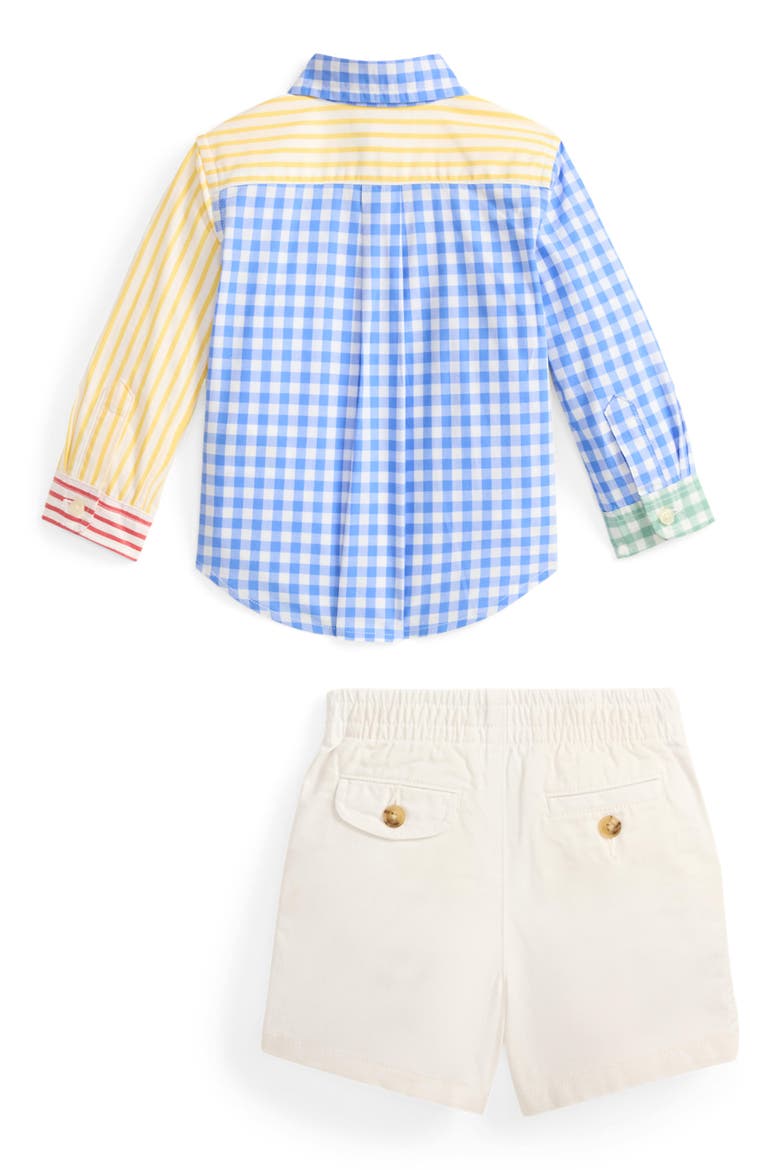 Cotton Poplin Button-Down Shirt & Shorts Set, Alternate, color, MULTI