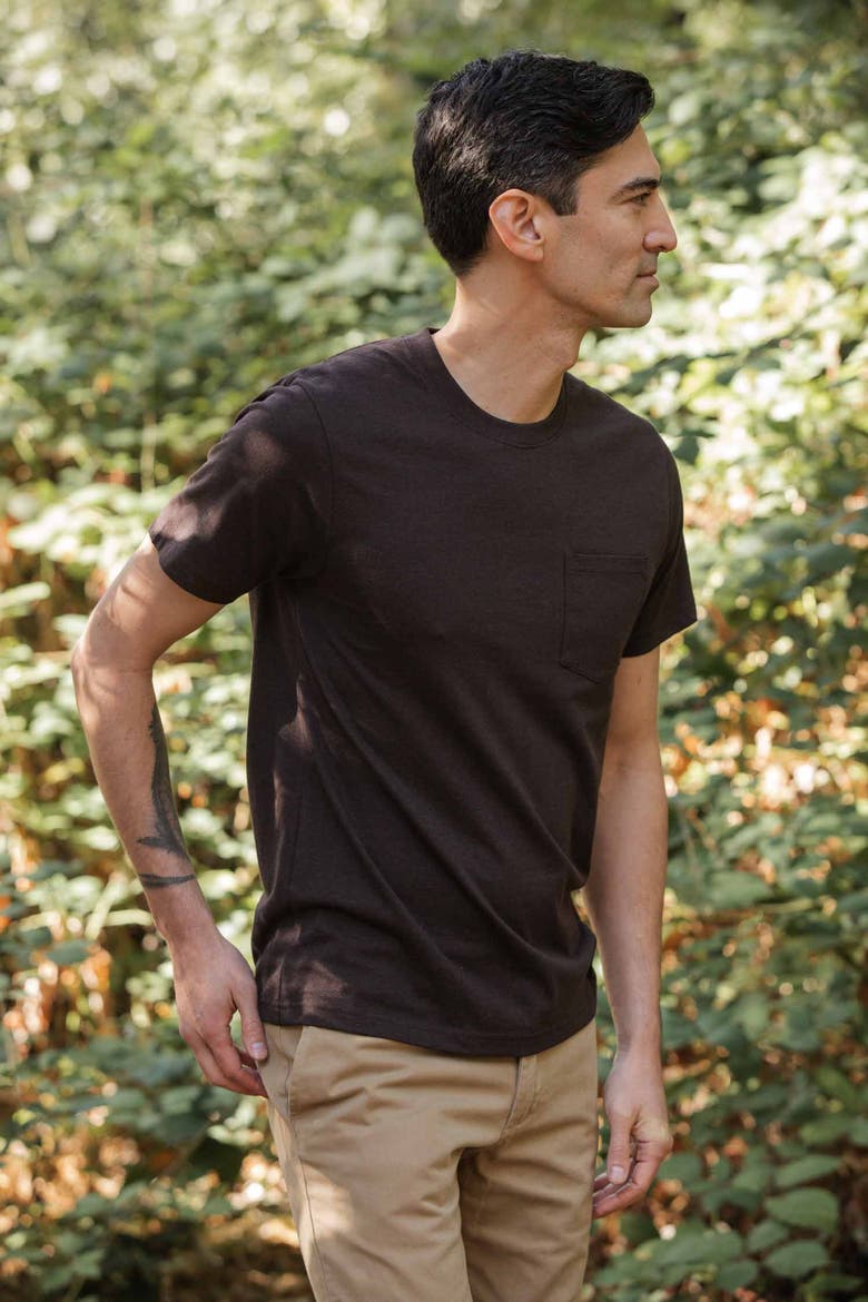 Recycled Pocket Tee, Alternate, color, Truffle