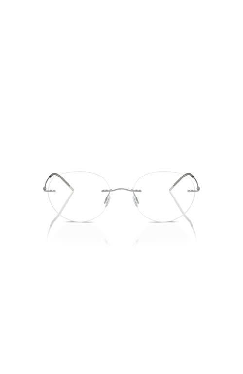 Giorgio Armani 50mm Phantos Optical Glasses In Silver