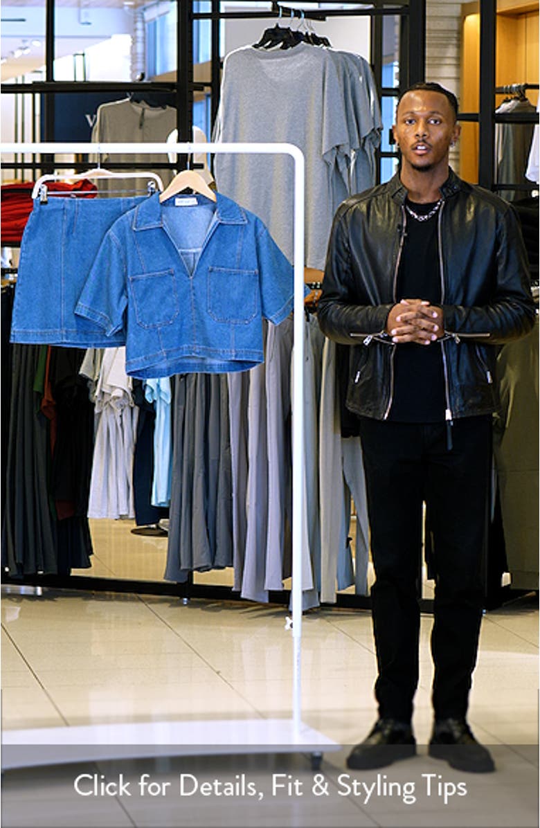 Cera Denim Crop Top & Miniskirt Set, sales video thumbnail