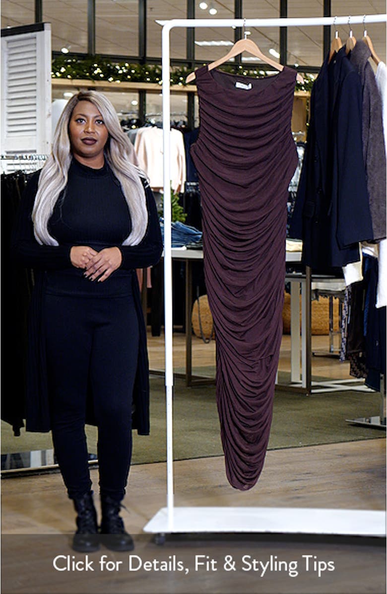 Halo Sleeveless Ruched Mesh Dress, sales video thumbnail