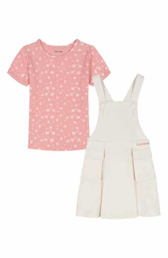Calvin Klein Kids' Floral Rib T-Shirt & Skirtall Set
