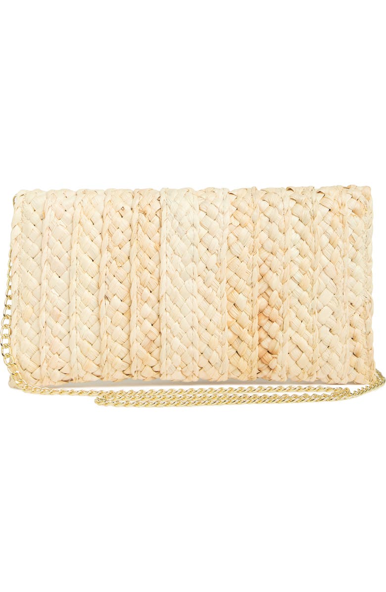 Collection XIIX Woven Straw Clutch, Alternate, color, Natural