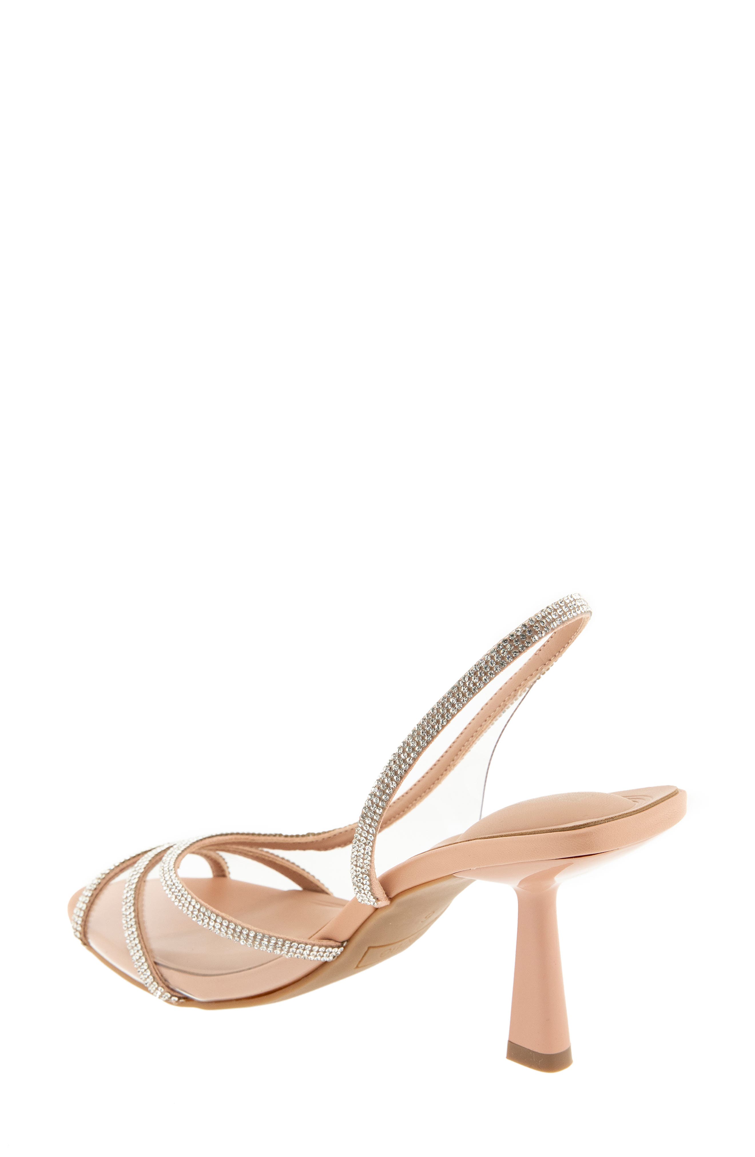 BCBG Sarin Rhinestone Clear Slingback Sandal, Alternate, color, Clear/Tuscany