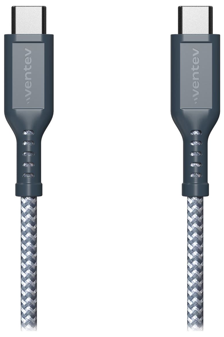 Braided USB-C to USB-C High Speed 6 Foot Cable, Main, color, Gray