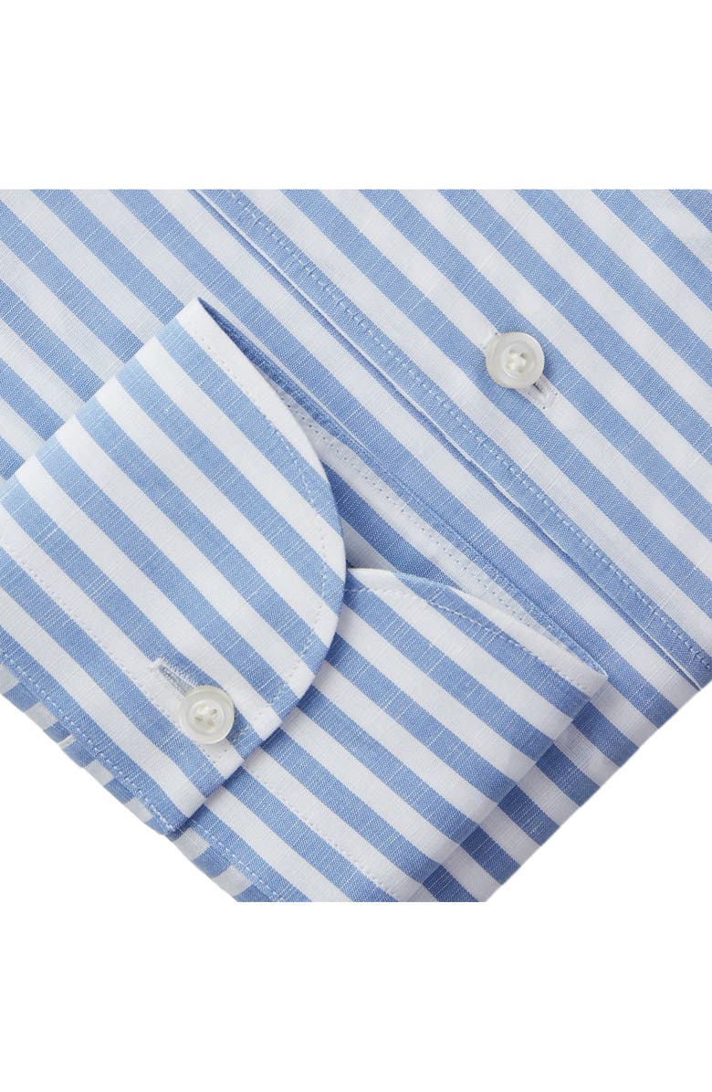 Emanuel Berg Sartorial Stripe Cotton & Linen Dress Shirt, Alternate, color,