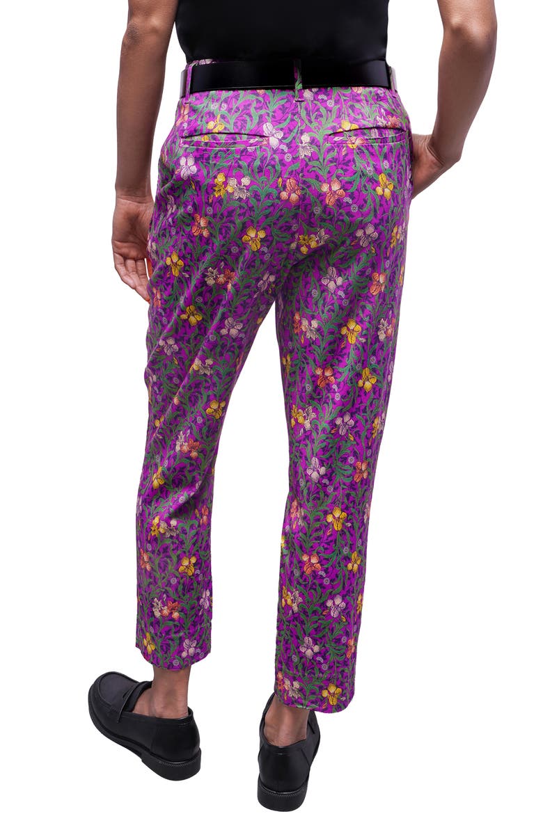 The Empower Slim Crop Pant, Alternate, color, IRIS WALLPAPER FUCHSIA