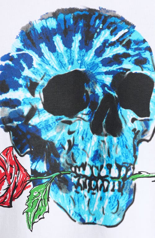 Robert Graham Tie Dye Skull Graphic T-shirt In White